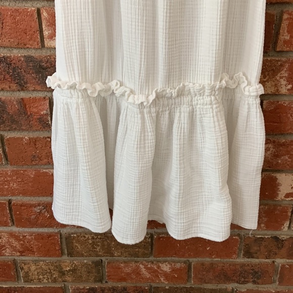 Zara White Gauzy Off the Shoulder Dress - Picture 4 of 7